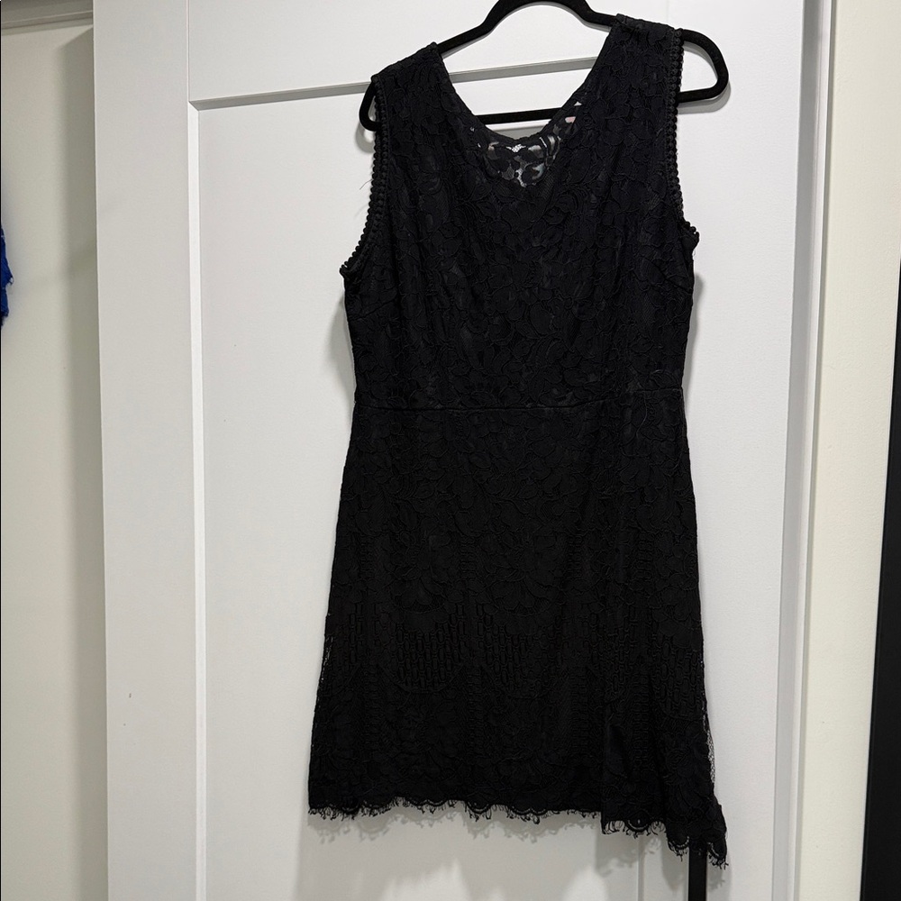 Amazon Black Lace Sleeveless Mini Dress